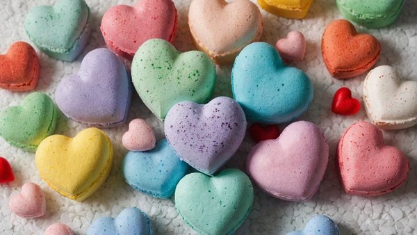 Cœurs effervescents: découvrez les bombes de bain naturelles